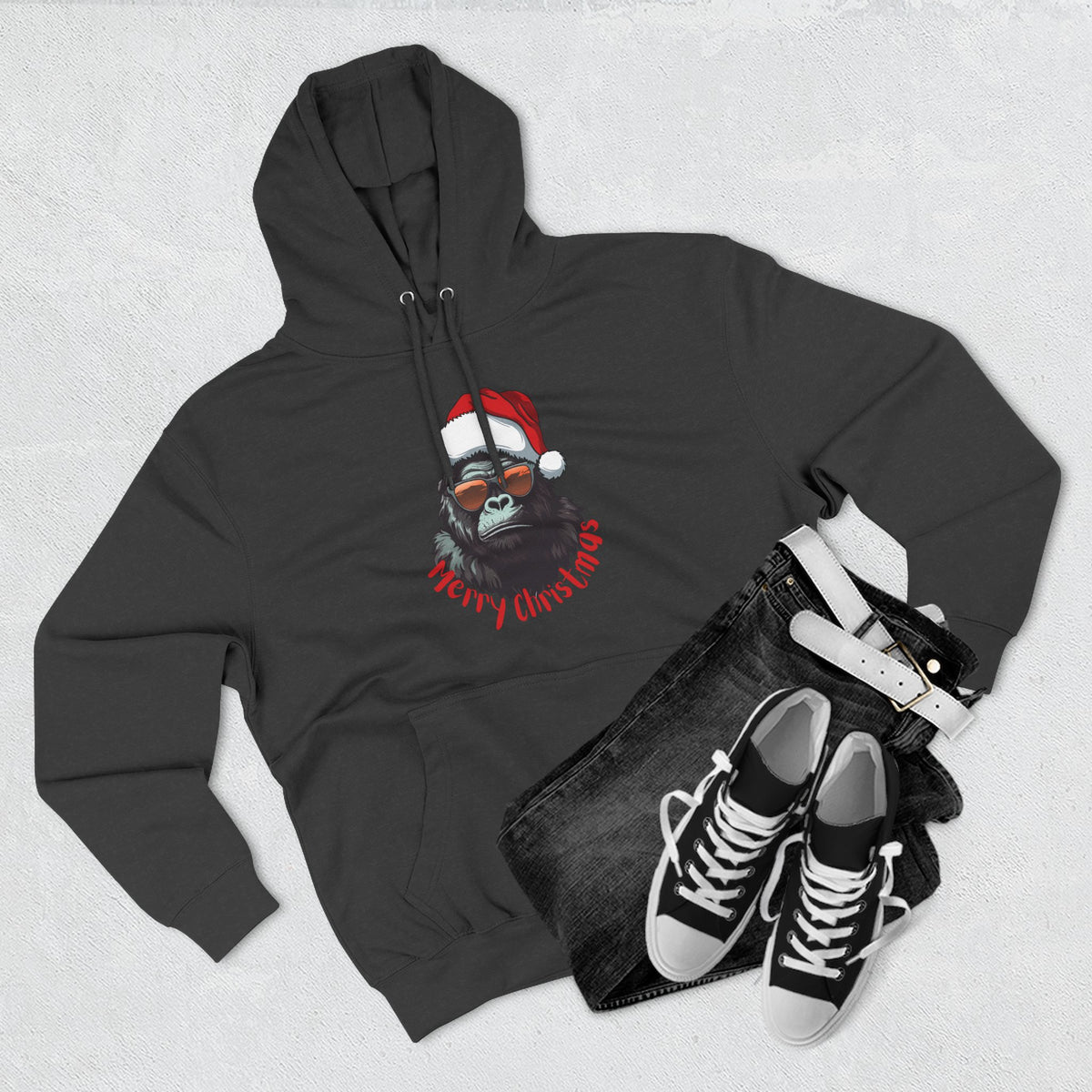 Three-Panel Fleece Hoodie - gorilla sunglasses