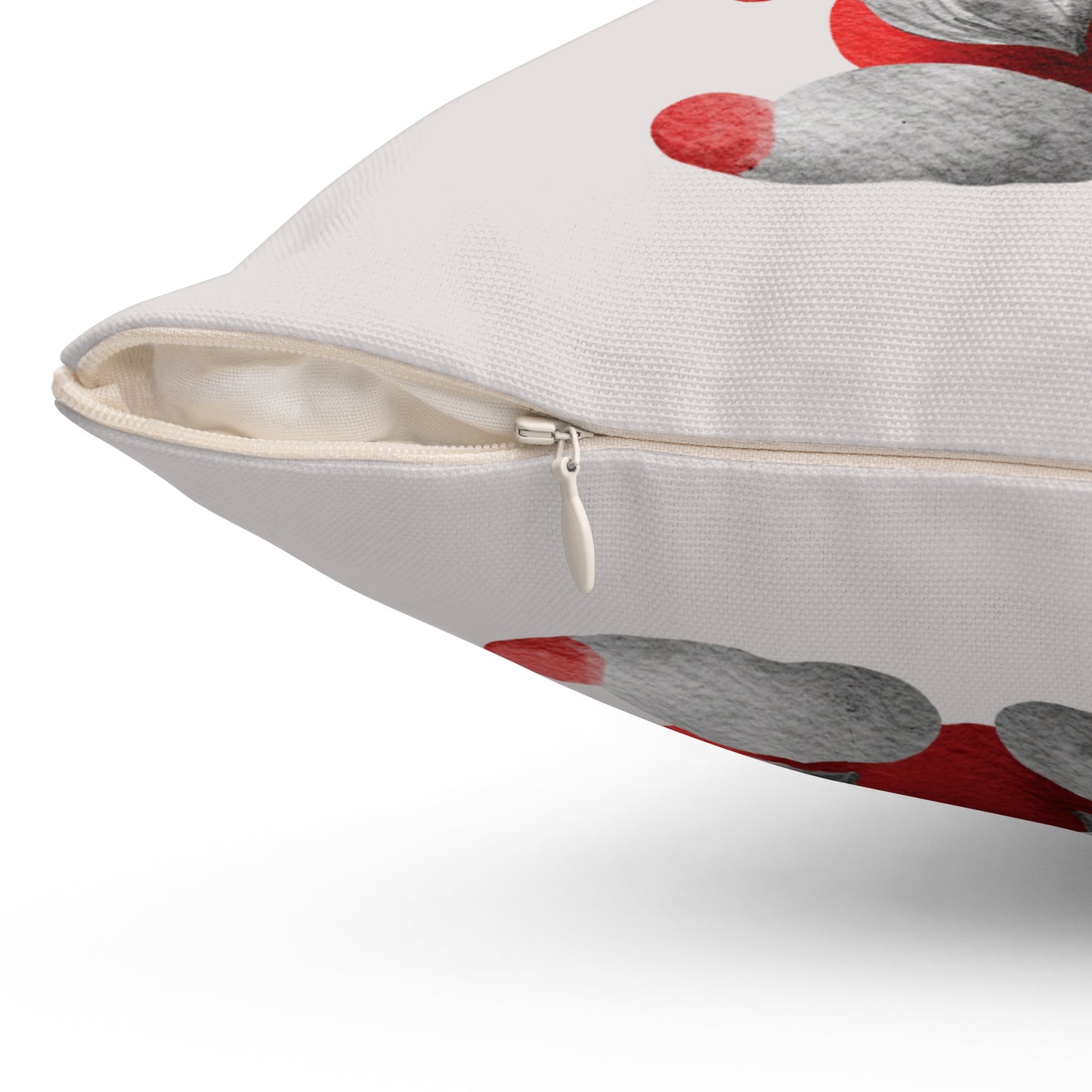 Winter Braids – Red Gnome & Silver Song Pillow