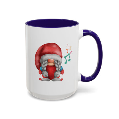 Cute Gnome Mug - Red & White - Perfect Holiday Gift idea 15oz Blue