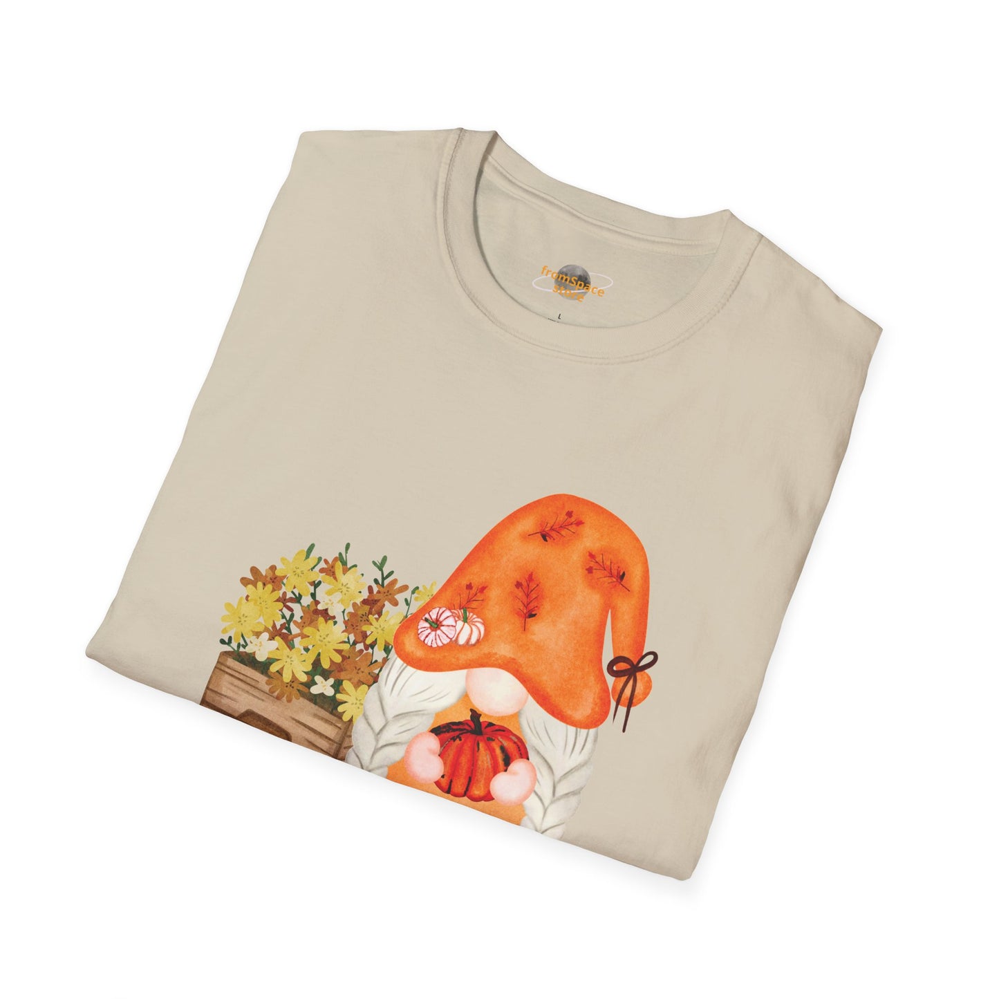 Flower Pot Gnome Unisex T-Shirt: Autumnal Charm & Secret Melodies