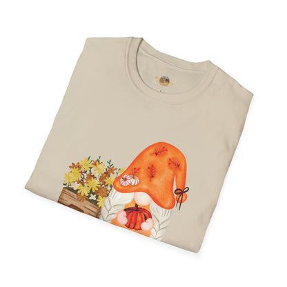 Flower Pot Gnome Unisex T-Shirt: Autumnal Charm & Secret Melodies