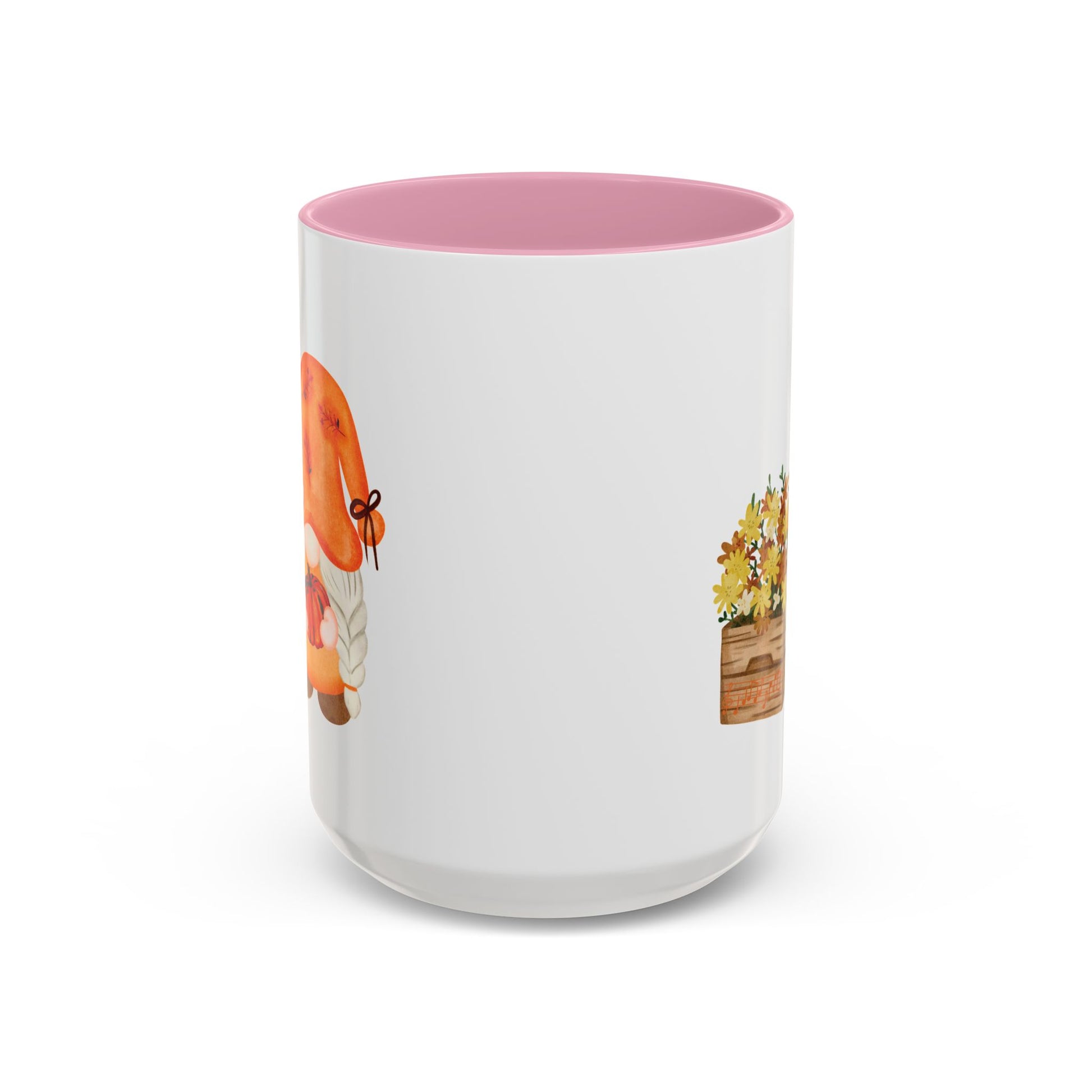 Cute Autumn Gnome Mug - Perfect Fall Gift 15oz Pink