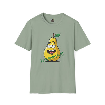 Pear T-Shirt: Funny "I'm Pear-fect" Graphic Tee | Organic Cotton & Unique Design Sage