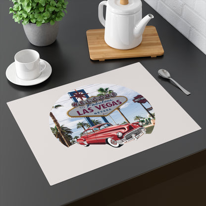 The Neon Oasis: Las Vegas 1950s Buick Placemat