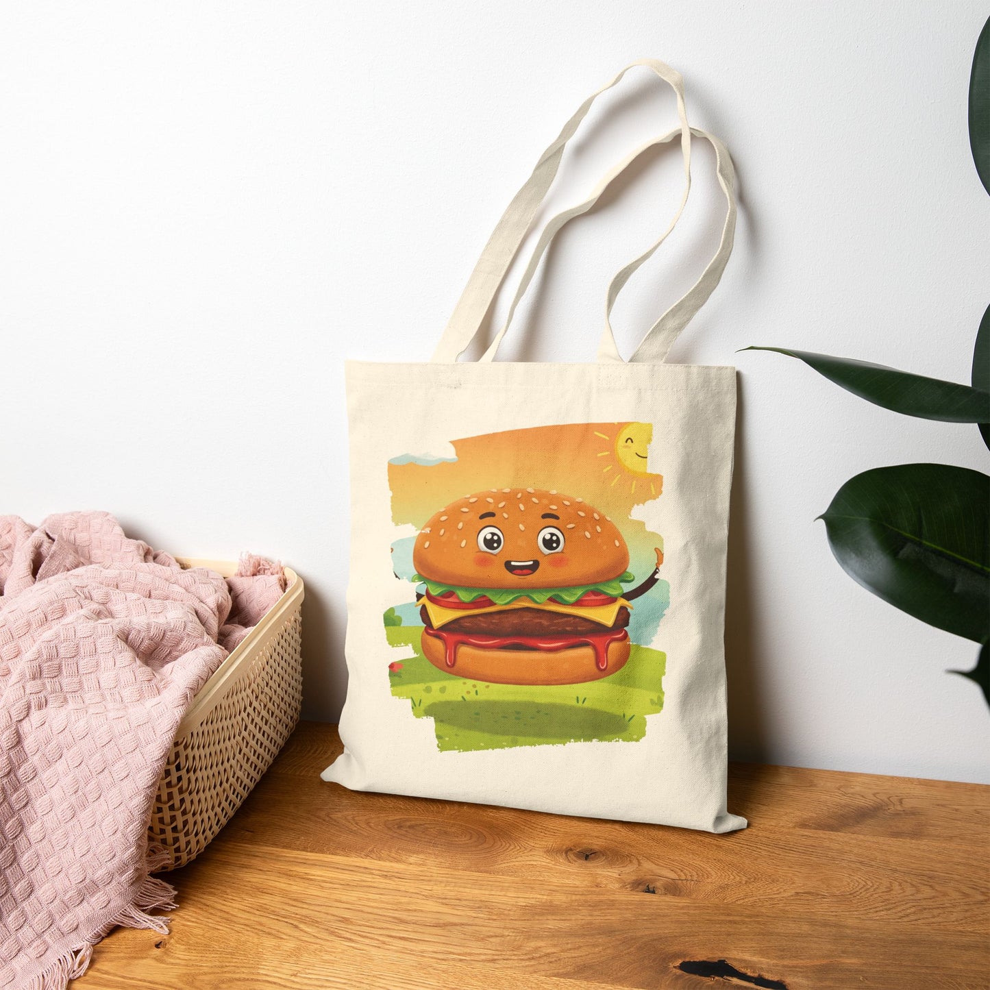 The Sunny Slider – Happy Hamburger Dream Tote
