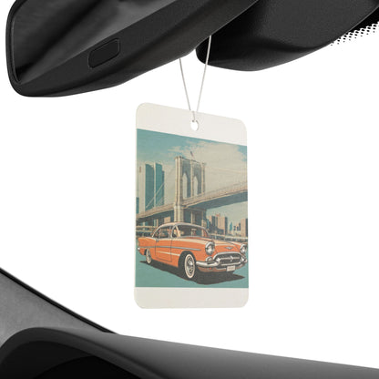 Brooklyn Bridge Car Air Freshener | Orange '50s Classic Auto