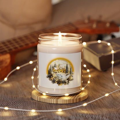 Classic Snowman Gift Set 3 - Scented Candle & Winter Village Tote