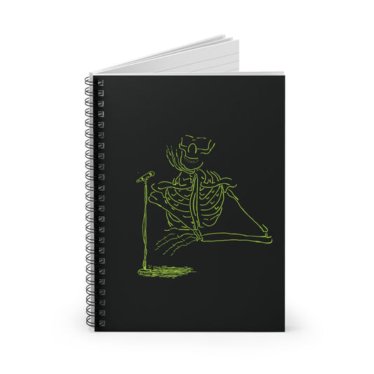 Metal Skeleton Fluo Spiral Notebook - Rock Your Notes!