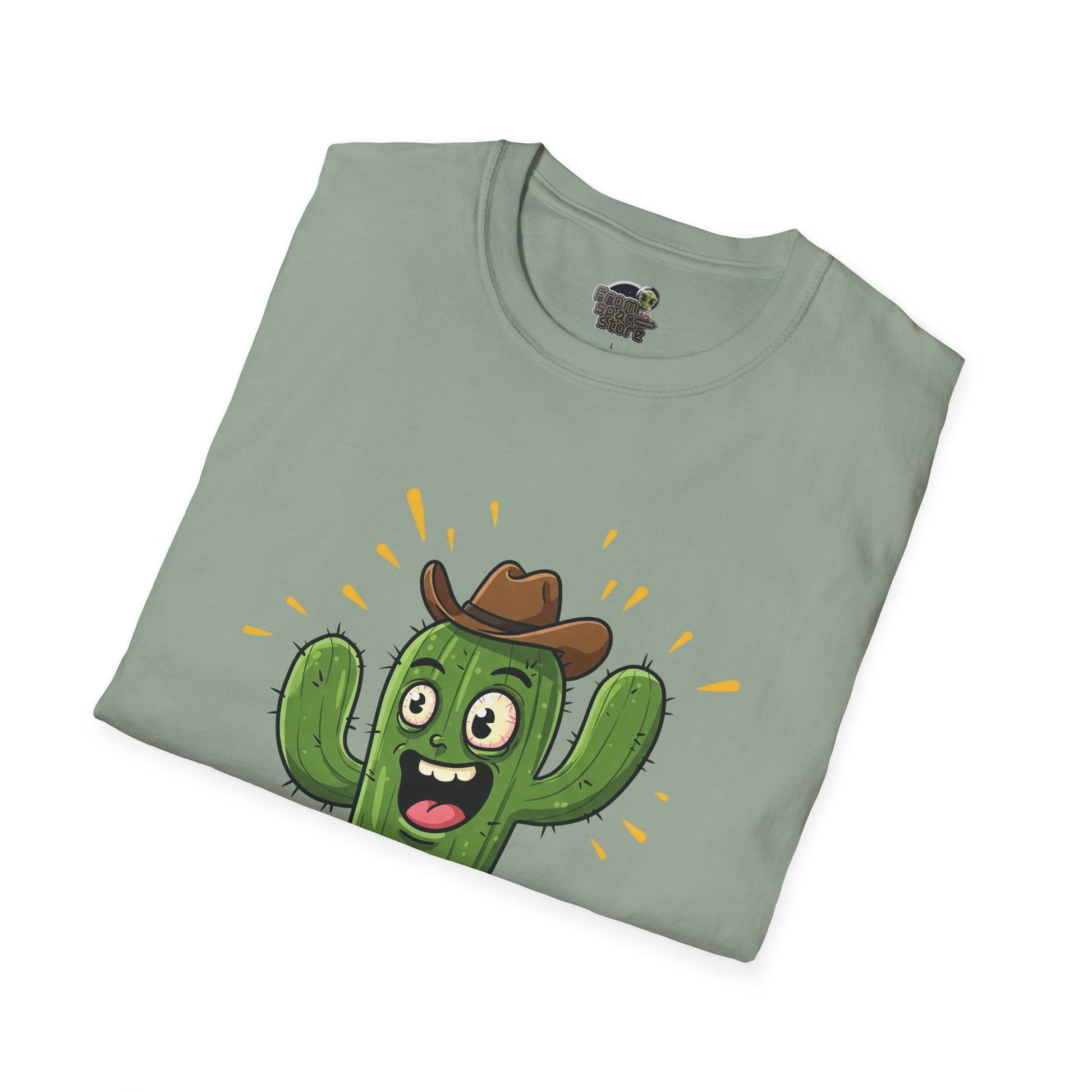 Cactus Mania T-Shirt: Yeehaw! Funny Cowboy Cactus Tee | Organic Cotton Unisex Shirt