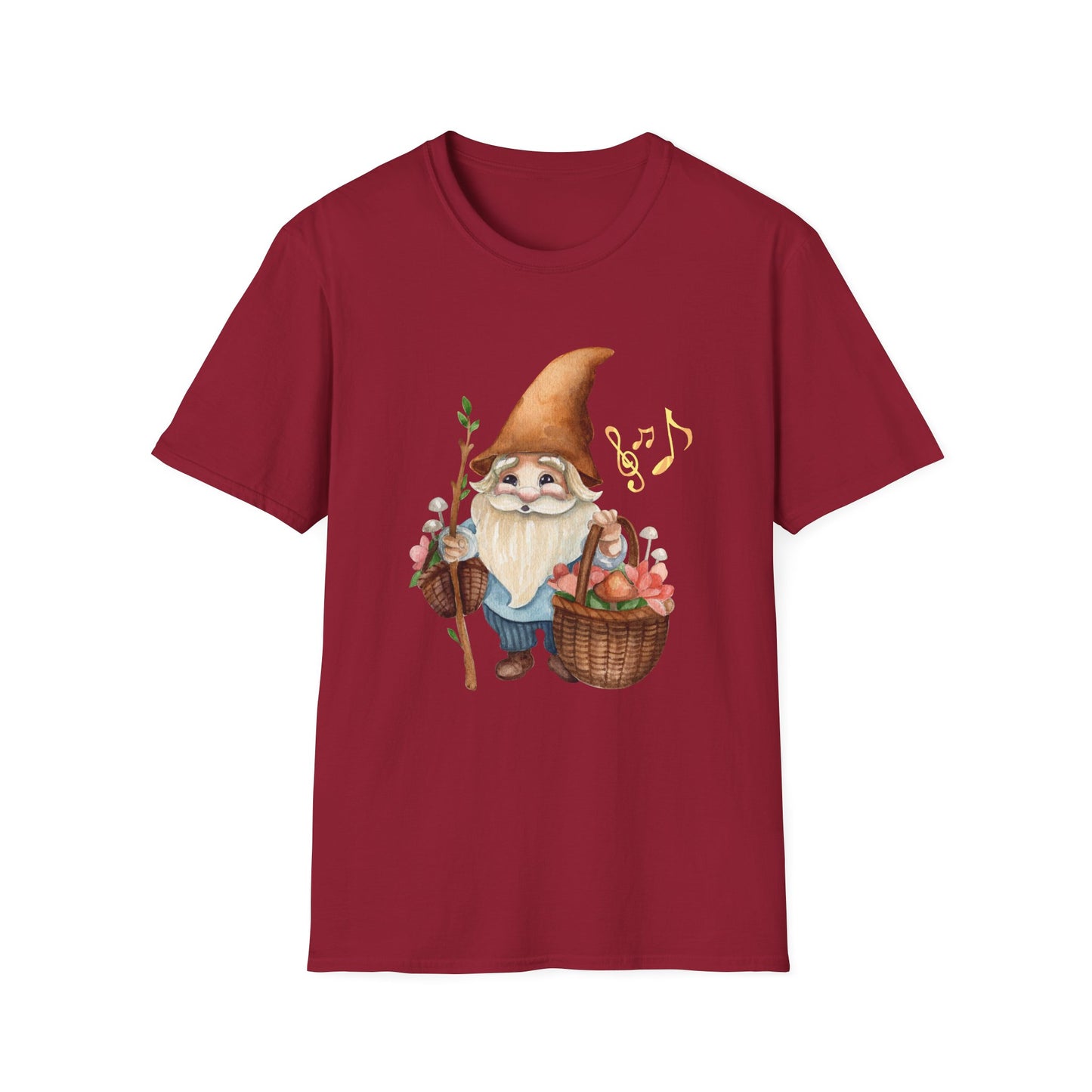Singing Forest Gnome T-Shirt | Nature Lover's Delight | Soft and Comfy