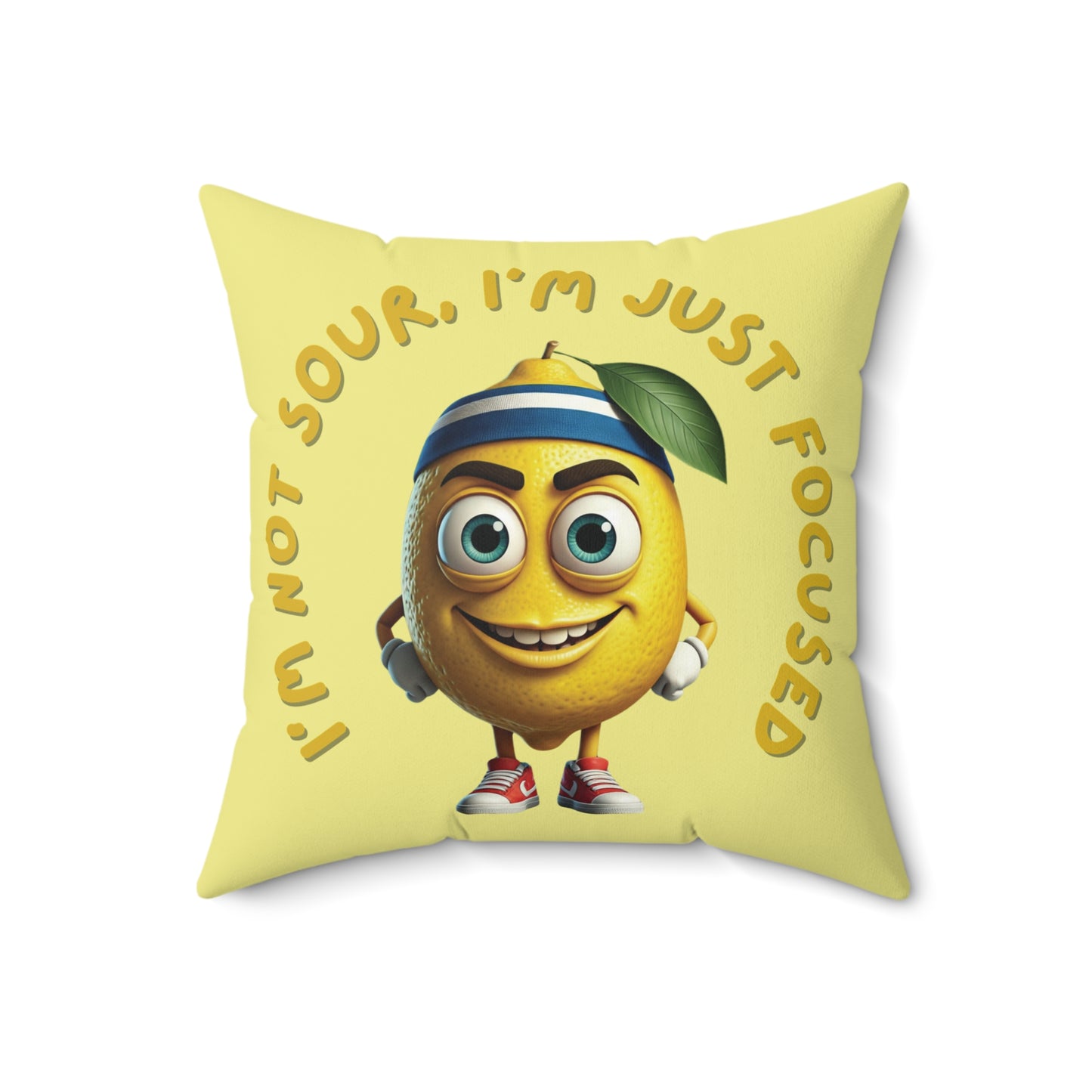 The Sour Truth: "I'm Just Focused" Lemon Throw Pillow