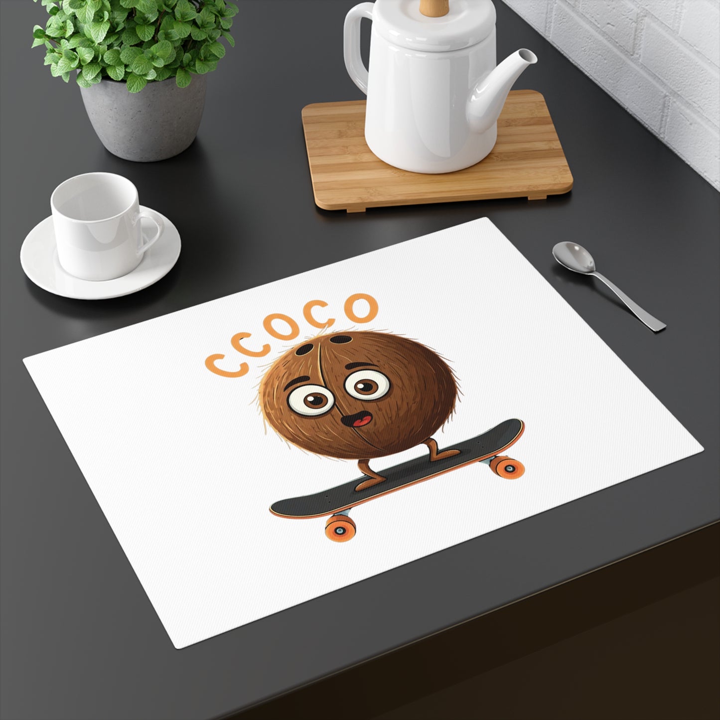Coco the Coconut Cruiser: Fun Placemats for Tropical Vibes!