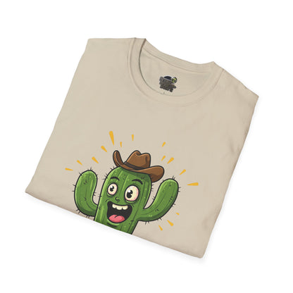 Cactus Mania T-Shirt: Yeehaw! Funny Cowboy Cactus Tee | Organic Cotton Unisex Shirt