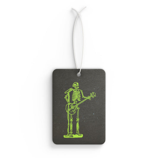 Metal Skeleton Fluo Singer and Guitar Pllayer Car Air Freshener -  Power Car Freshener: Fresh Scent, Long-Lasting Fragrance, Funny Design
