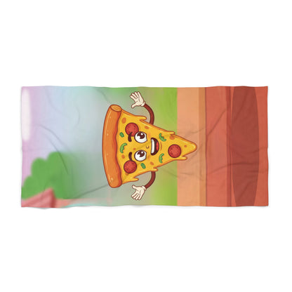 Happy Pizza Beach Towel | Fun Foodie Summer Accessory