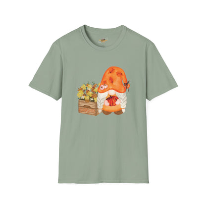 Flower Pot Gnome Unisex T-Shirt: Autumnal Charm & Secret Melodies