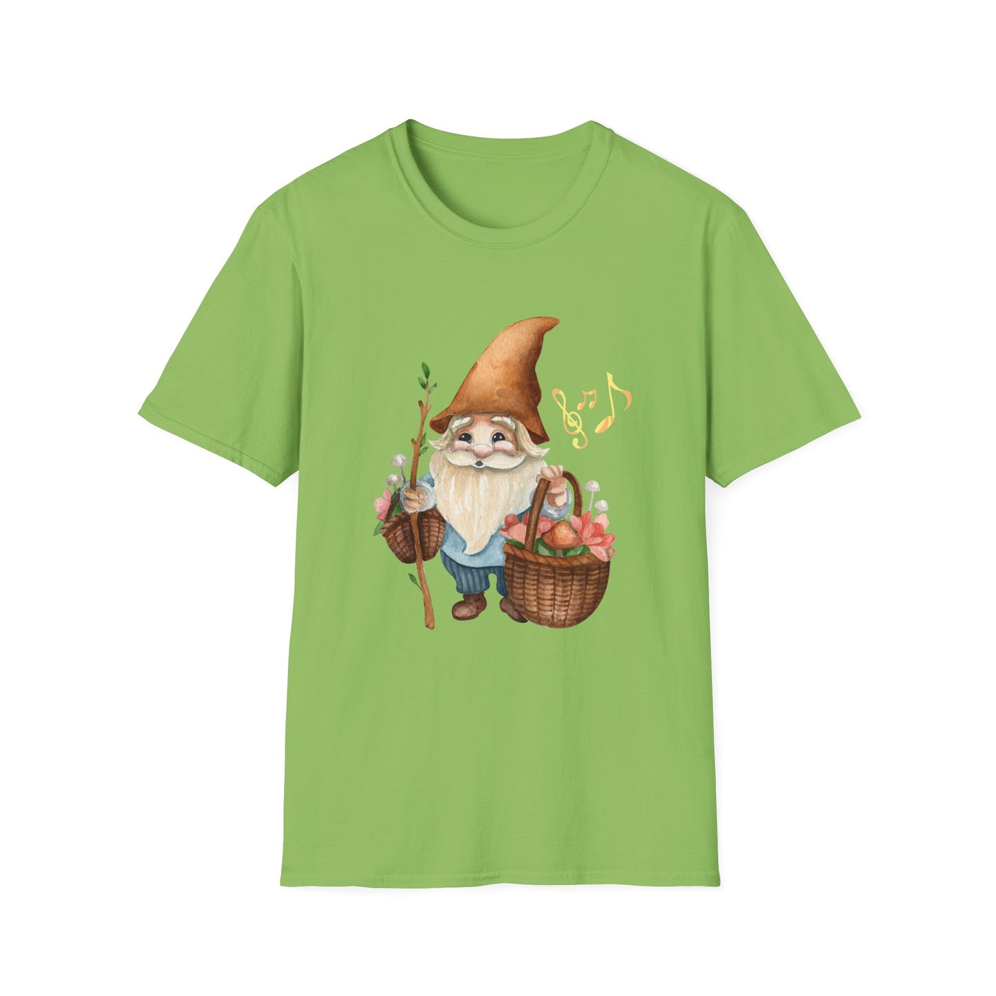 Singing Forest Gnome T-Shirt | Nature Lover's Delight | Soft and Comfy