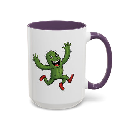 Cactus Mania Running Cactus Mug - Fun & Eco-Friendly Ceramic Coffee Cup