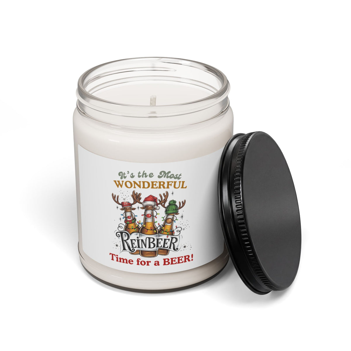 It's the Most Wonderful Reinbeer Time of the Year - Scented Christmas Beer Candle - 9oz