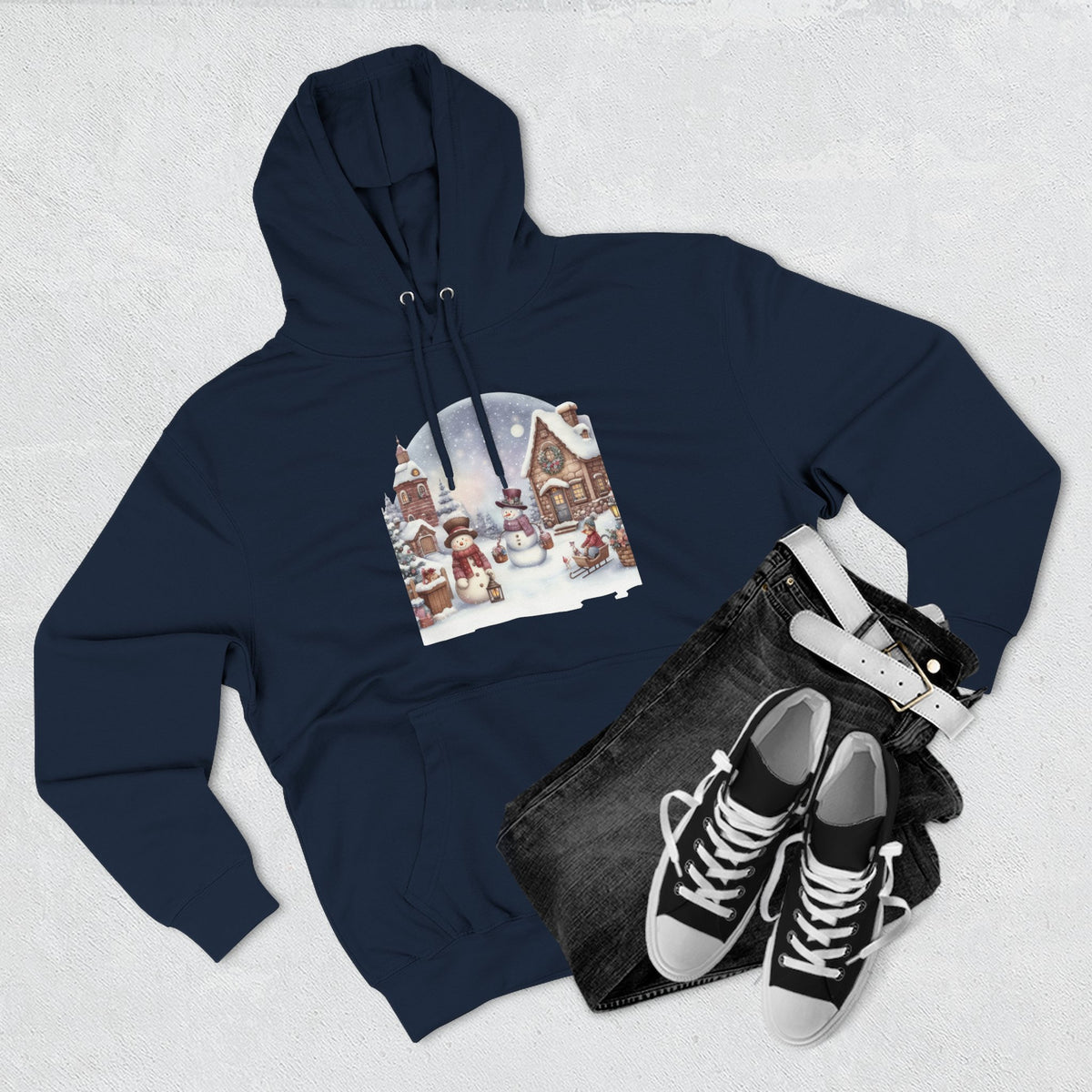 Copy of Copy of Copy of Three-Panel Fleece Hoodie - happy holiday gorilla
