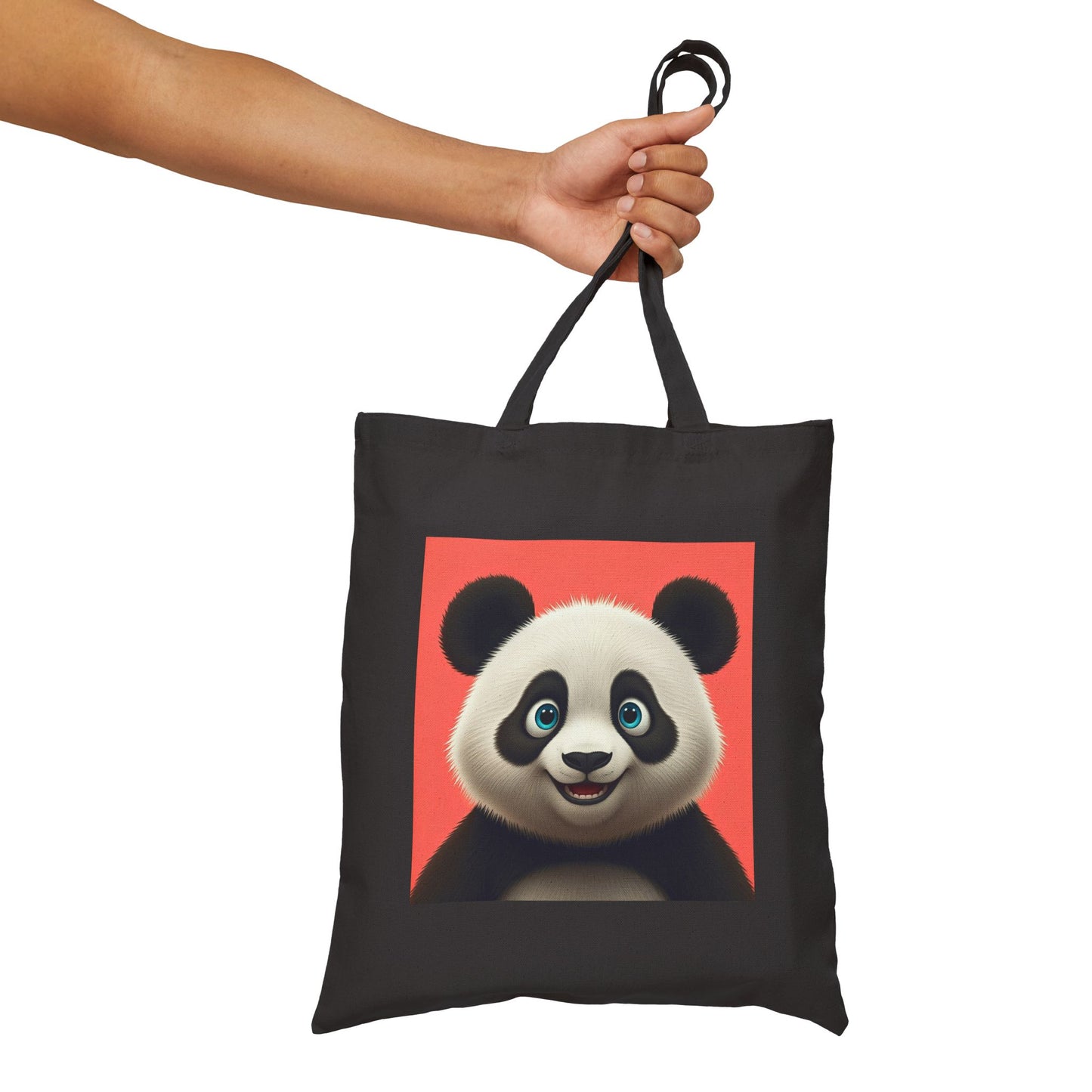Cute Panda Cotton Tote Bag - Eco-Friendly & Adorable