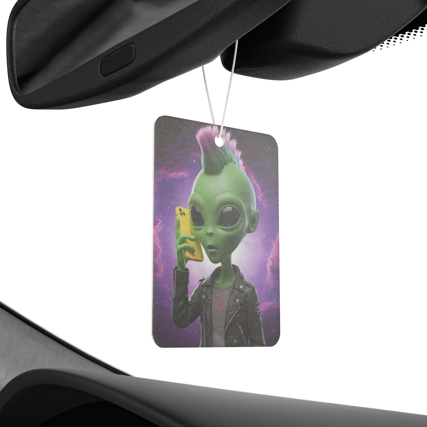 Alien Punk Rock Car Freshener - Galaxy Vibe & Mobile Phone Style