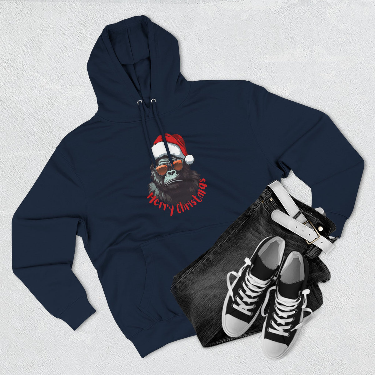 Three-Panel Fleece Hoodie - gorilla sunglasses