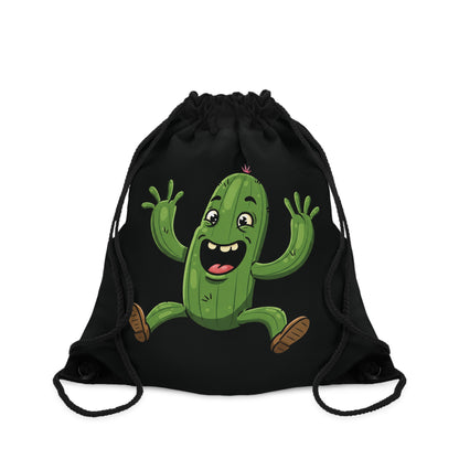 Happy Jumping Cactus" Drawstring Bag - Fun & Durable for Everyday Adventures One size