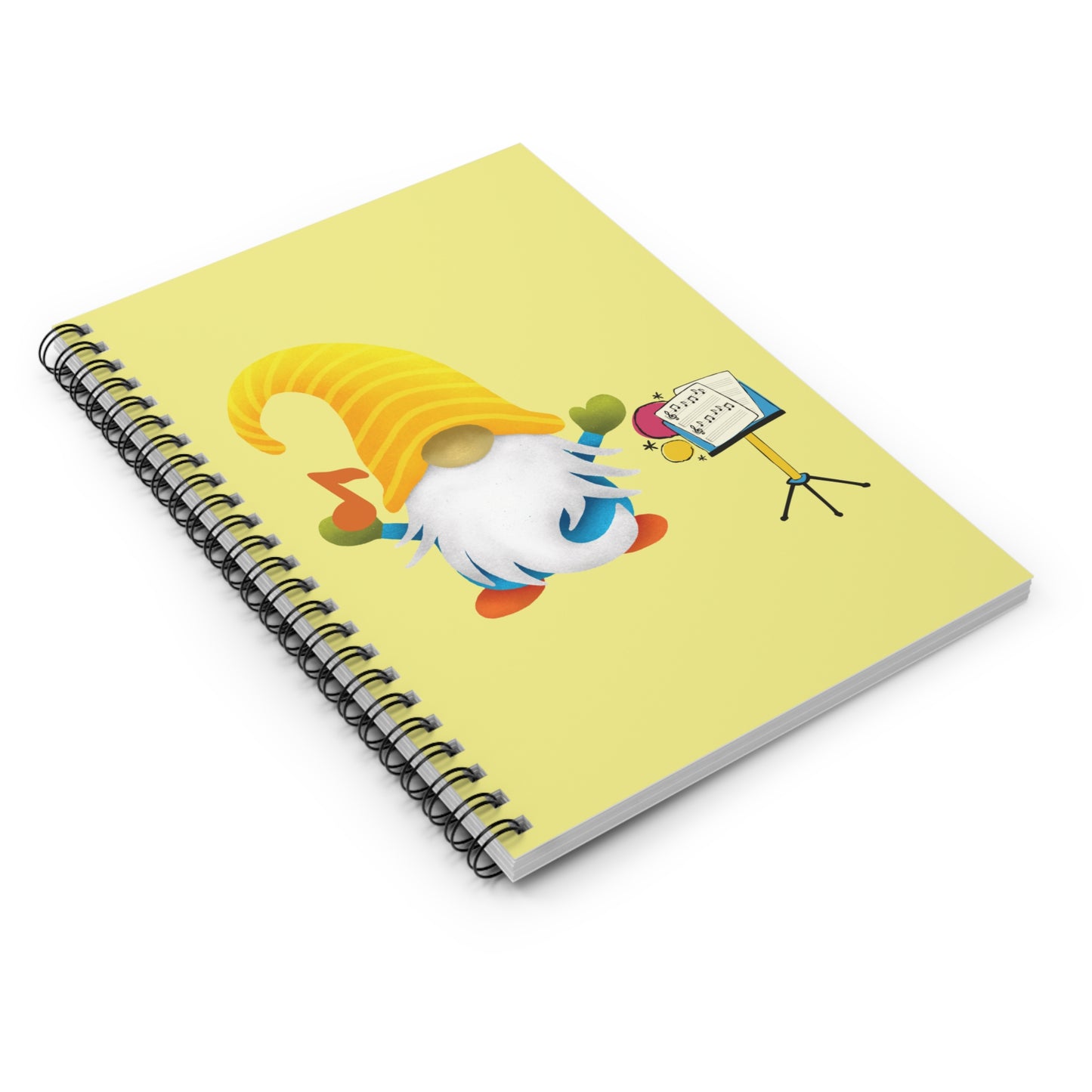 Gnome Musician Spiral Notebook | Unique Practice Log & Music Gift