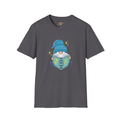 Mystical Book-Reading Gnome Unisex T-Shirt: Stories & Sparkle