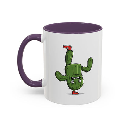 Cactus Mania Upside Down Cactus Mug - Unique & Fun Ceramic Cup for All Ages