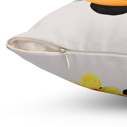 Sweet Nectar Dreams – Bee Gnome Whimsical Throw Pillow