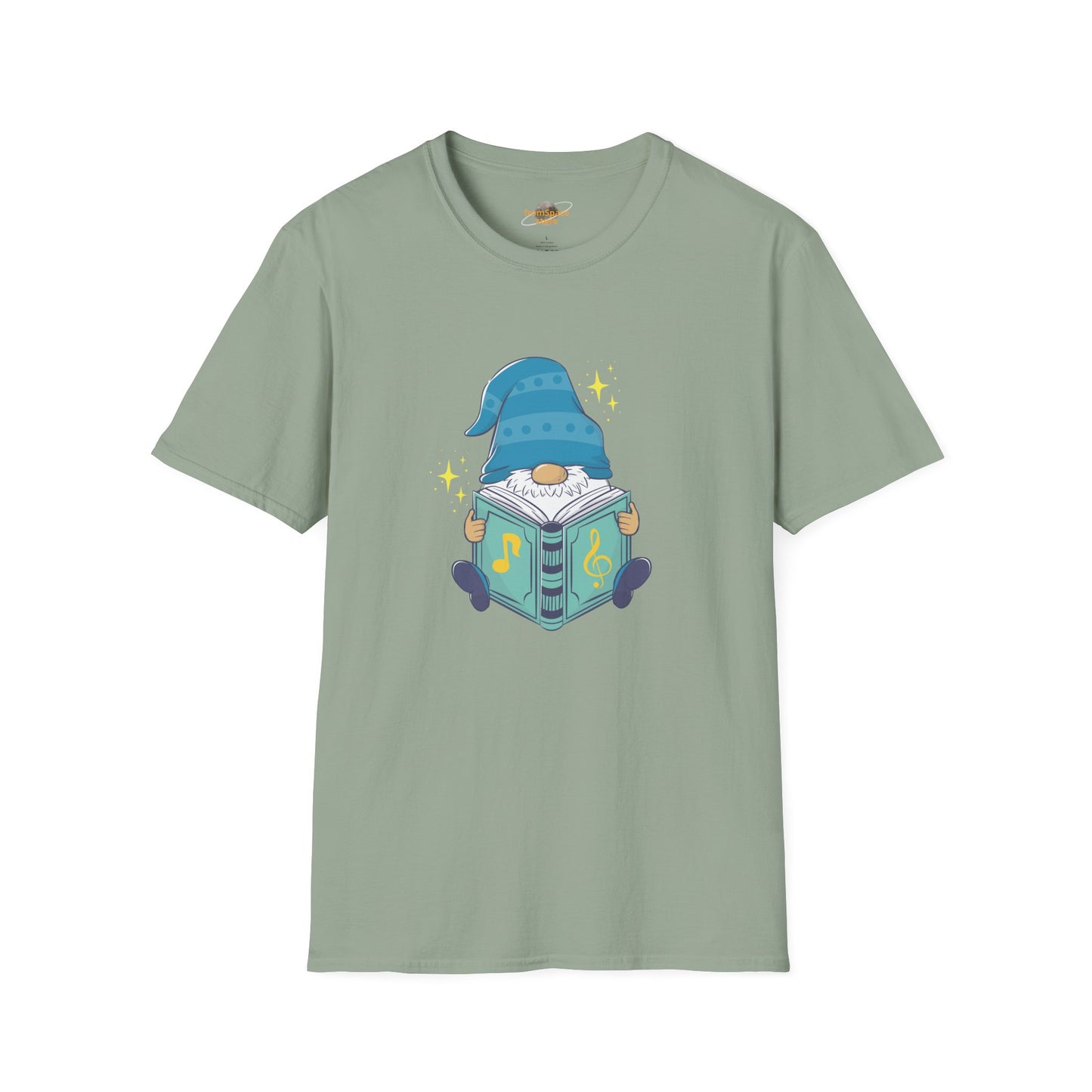 Mystical Book-Reading Gnome Unisex T-Shirt: Stories & Sparkle