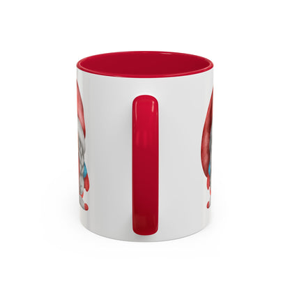 Cheerful Red Gnome with Braids Mug - Sip Your Sweet Melody | Ceramic Coffee & Tea Cup (11oz/15oz)