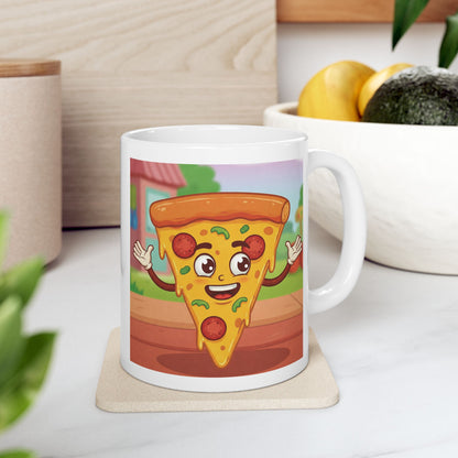 The Neon Slice | Street Foods Pizza Ceramic Mug
