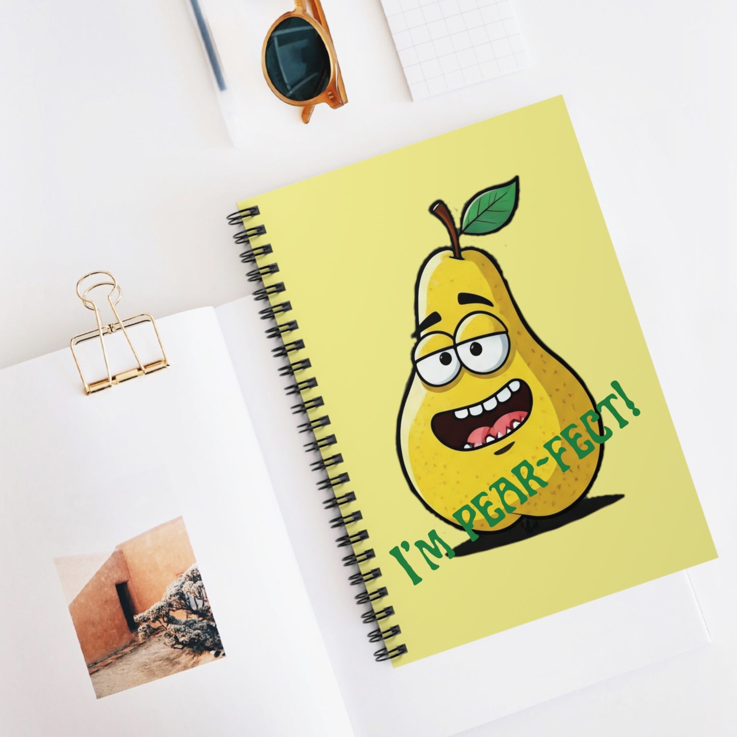 Pear Spiral Notebook: "I'm Pear-Fect!" - Positivity Journal
