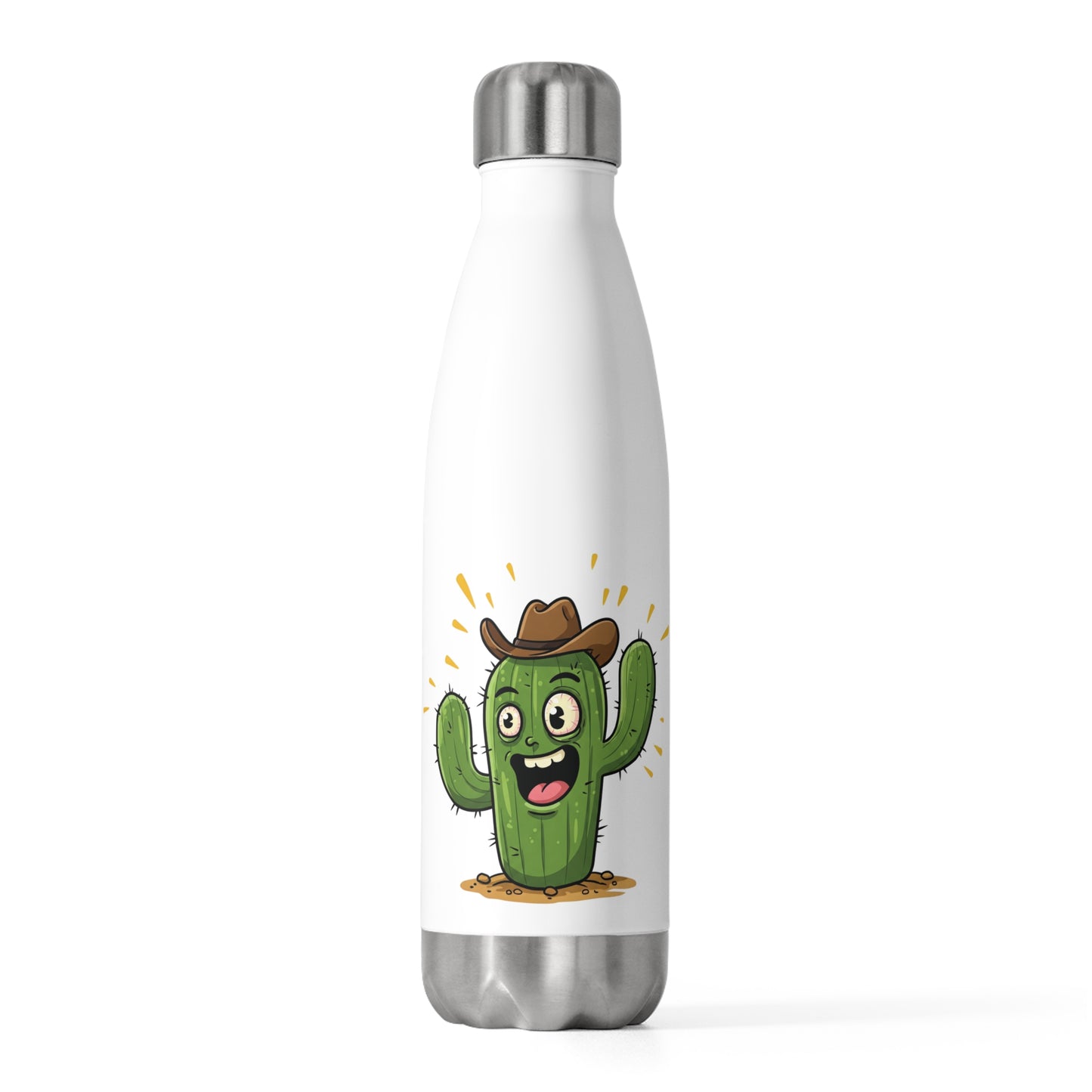 Cactus Cowboy Water Bottle – Fun, Insulated Stainless Steel 20oz for Everyday Adventures
