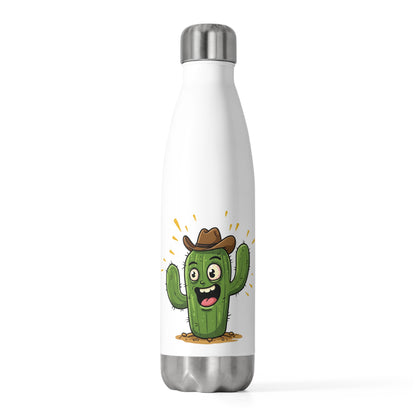 Cactus Cowboy Water Bottle – Fun, Insulated Stainless Steel 20oz for Everyday Adventures