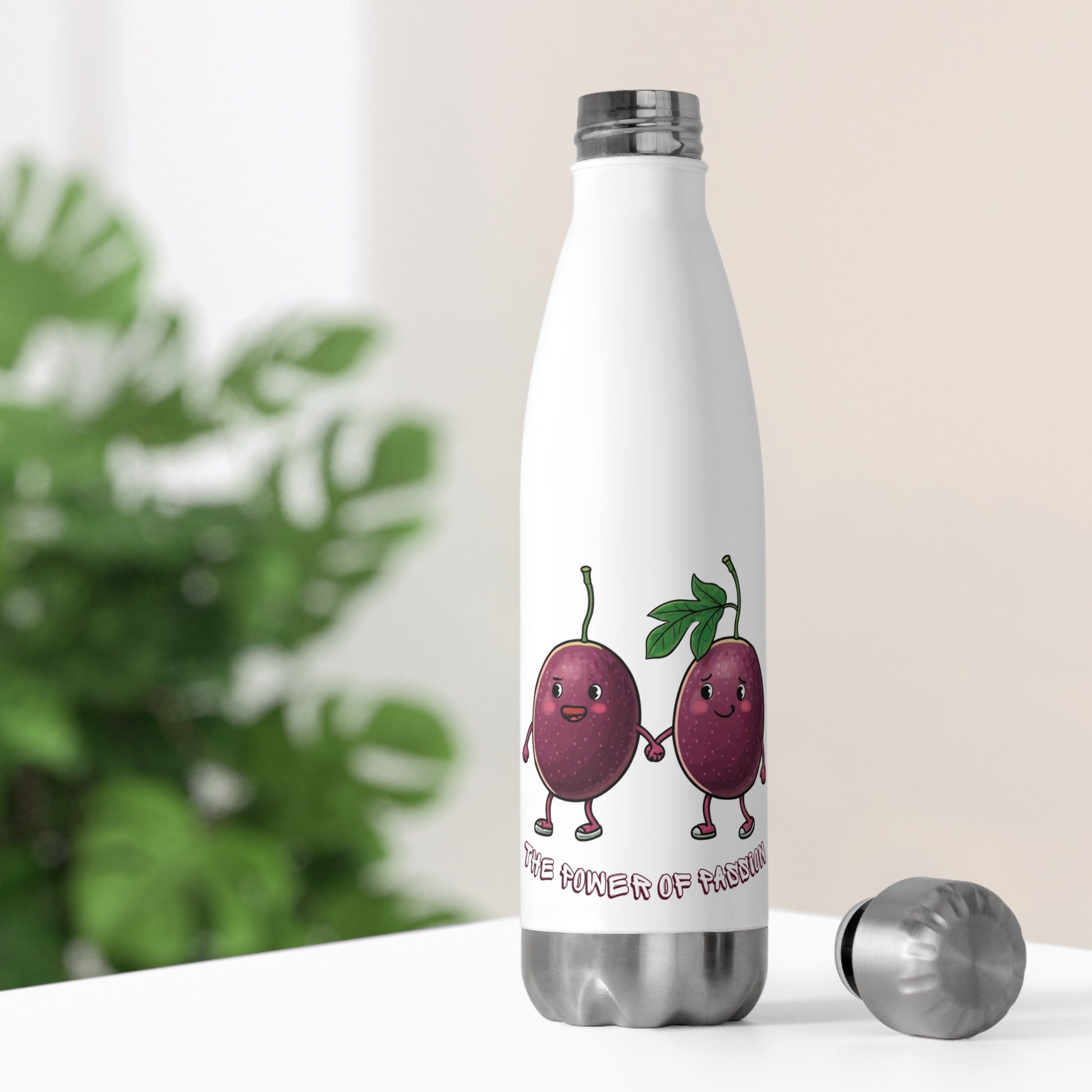 Funny Passion Fruit Tumbler: Reusable Stainless Steel Water Bottle, Keeps Drinks Cold for Hours, Perfect Gift for Fruit Lovers! 20oz