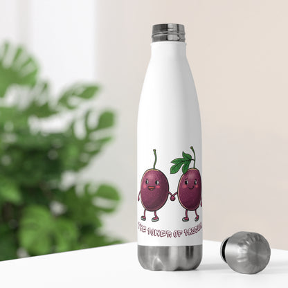 Funny Passion Fruit Tumbler: Reusable Stainless Steel Water Bottle, Keeps Drinks Cold for Hours, Perfect Gift for Fruit Lovers! 20oz