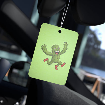 Running Cactus Car Air Freshener -  Power Car Freshener: Fresh Scent, Long-Lasting Fragrance, Funny Design