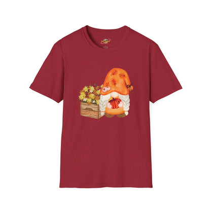 Flower Pot Gnome Unisex T-Shirt: Autumnal Charm & Secret Melodies