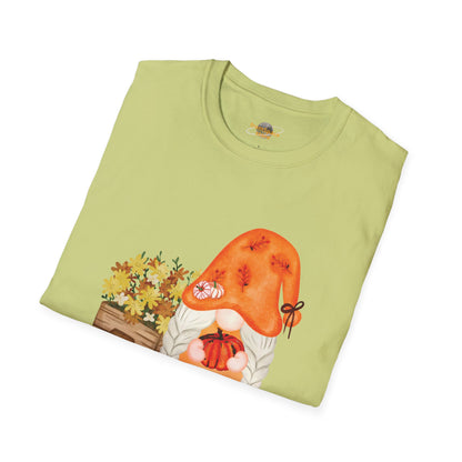 Flower Pot Gnome Unisex T-Shirt: Autumnal Charm & Secret Melodies