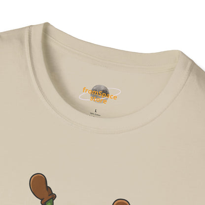 Shocked Cactus T-Shirt: Funky Upside-Down Cactus Tee | Organic Cotton Unisex Graphic Shirt