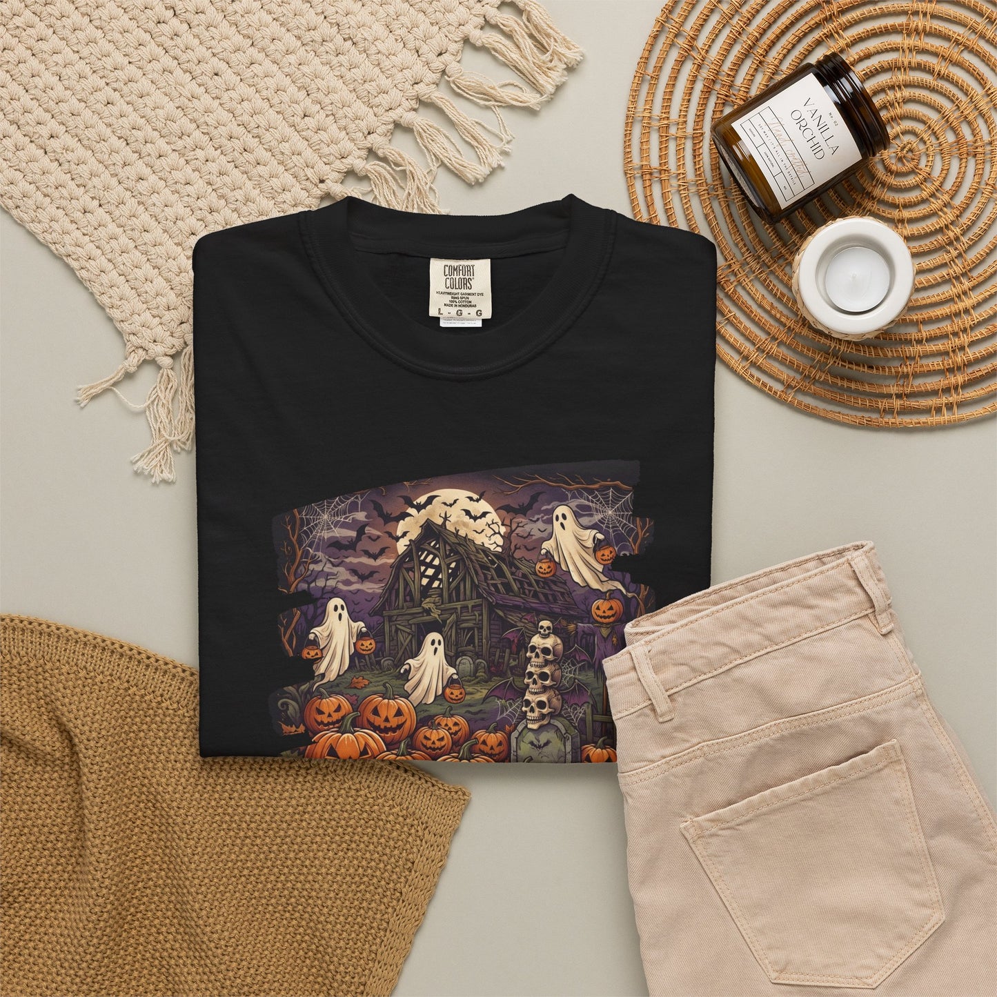 Copy of Halloween Cemetery Unisex T-Shirt | Spooky Graveyard Tee