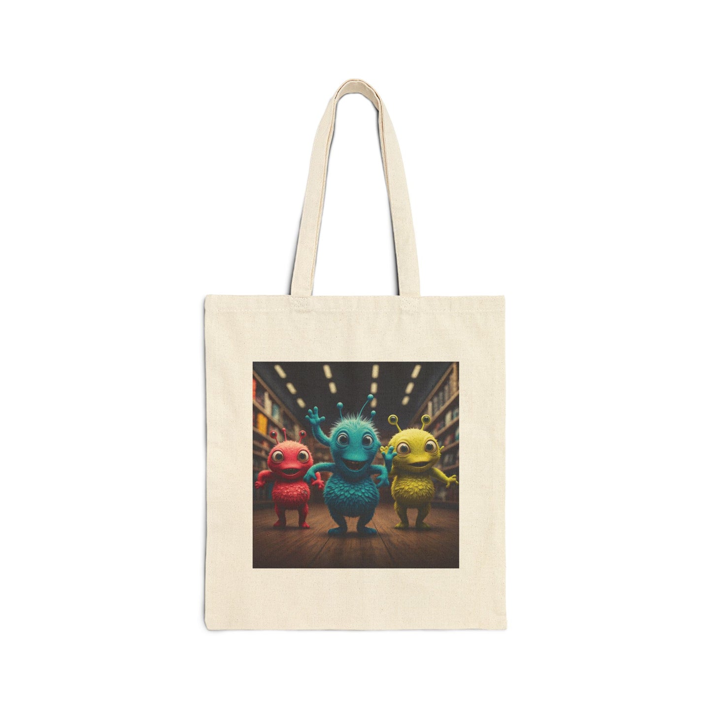 Alien Dancer Tote Bag: Funny & Unique Music Lover Gift - Quirky Dancing Aliens on Canvas for Everyday Style