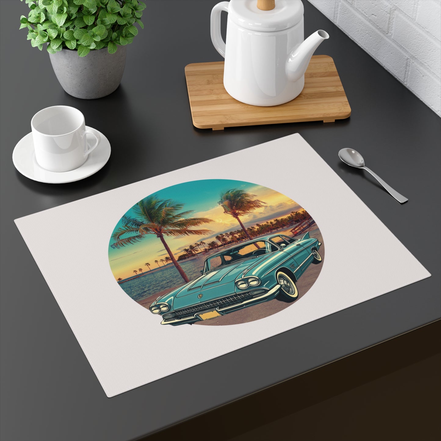 The Galactic Cruise: 1950s Eldorado Premium Cotton Placemat
