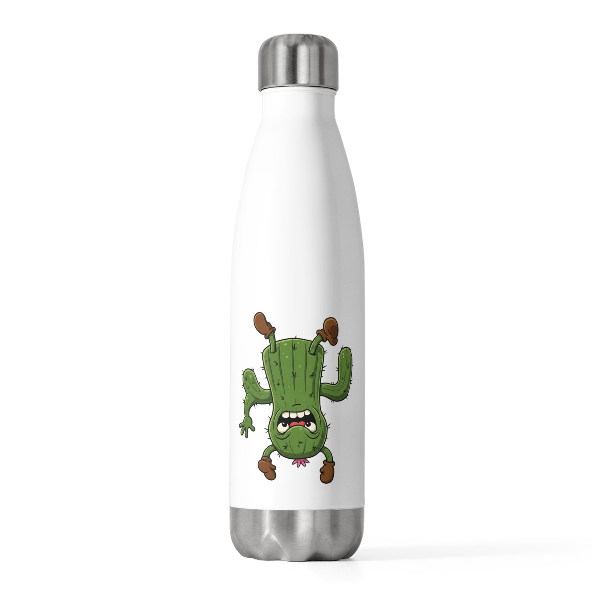 Shocked Cactus Mania Water Bottle - Fun & Eco-Friendly Stainless Steel 20oz