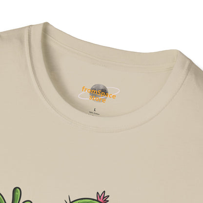 Happy Jumping Cactus T-Shirt: Dynamic & Joyful Organic Cotton Tee | Cactus Mania