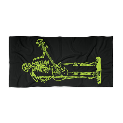 Metal Skeleton Singer & Guitarist Beach Towel - Soft & Absorbent